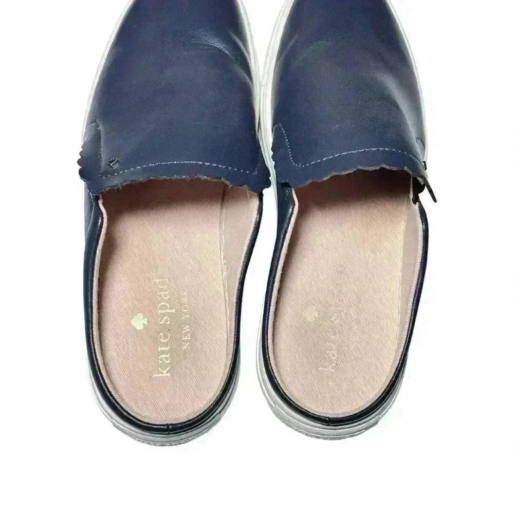 Kate Spade New York Women's Navy and White Casual Mules Size 8.5